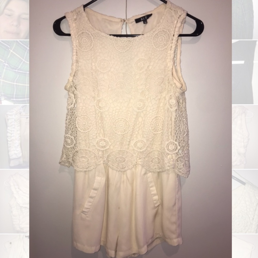 half mesh romper